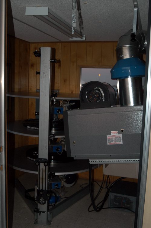 Silverdome Drive-In Theatre - Projector With Platters (newer photo)